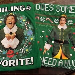 Multiple Green Elf Graphic T-Shirts